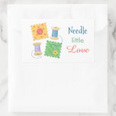 Zittern von Quilts für Kunsthandwerk Rechteckiger Aufkleber (Tasche)