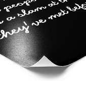 Zittierendes Poster über Rude People (Ecke)