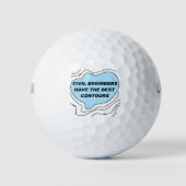 Zivil Engineer Blue Contours Golfball (Vorderseite)