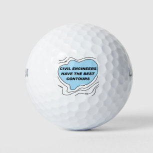 Zivil Engineer Blue Contours Golfball
