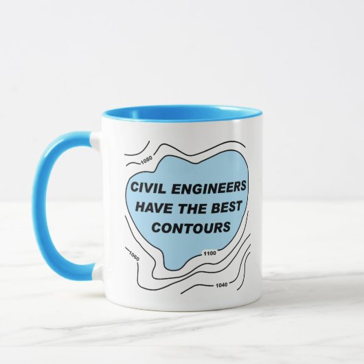 Zivil Engineer Blue Contours Tasse (Links)