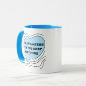 Zivil Engineer Blue Contours Tasse (Vorderseite Links)