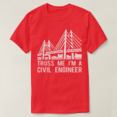 Zivil Engineer Bridge Design T-Shirt (Design vorne)