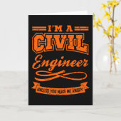 Zivil Engineer Funny Engineering Abschluss Degree Karte (Gelbe Blume)