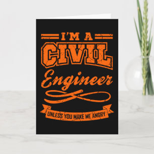 Zivil Engineer Funny Engineering Abschluss Degree Karte