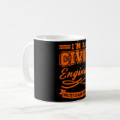 Zivil Engineer Funny Engineering Abschluss Grad Kaffeetasse (Vorderseite Links)