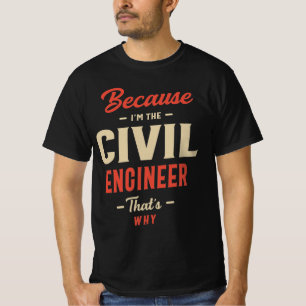 Zivil Engineer Job Beruf Geburtstagsarbeiter T-Shirt