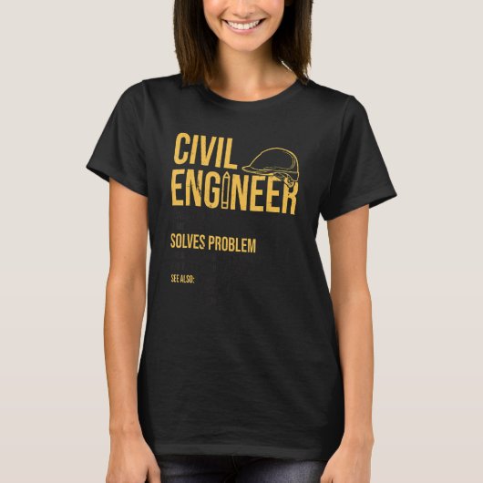 Zivil Engineer Noun Definition Technischer Verfass T-Shirt (Vorderseite)