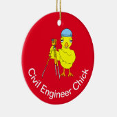 Zivil Engineering Chick Keramik Ornament (Rechts)