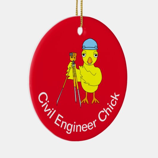 Zivil Engineering Chick Keramik Ornament (Rechts)