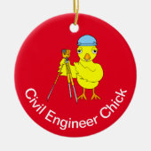 Zivil Engineering Chick Keramik Ornament (Vorne)