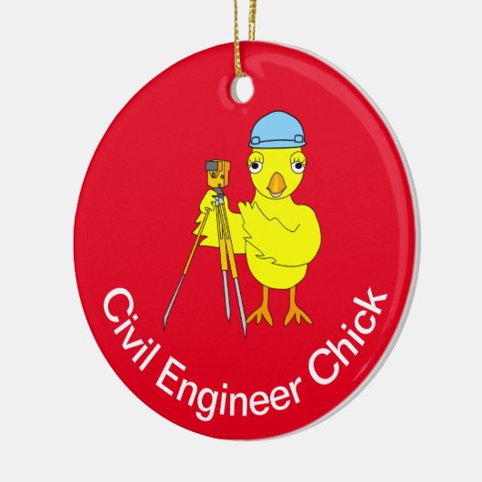 Zivil Engineering Chick Keramik Ornament (Links)