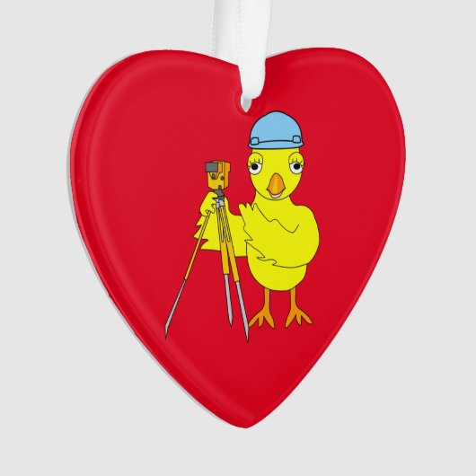 Zivil Engineering Chick Keramik Ornament (Vorderseite)