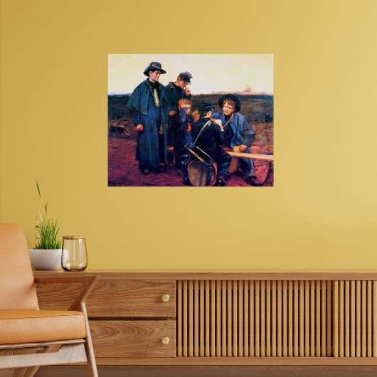 Zivil War Drummer Boys Playing Cards Julian Scott Poster (Wohnzimmer 2)