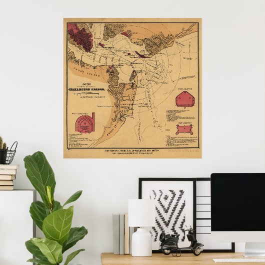 Zivil War Fort Sumter Poster (Heimbüro)