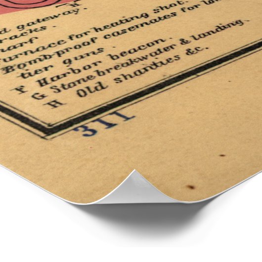 Zivil War Fort Sumter Poster (Ecke)