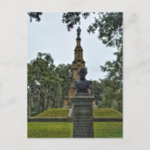 Zivil War Memorial Savannah GA Forsyth Park Foto Postkarte (Vorderseite)