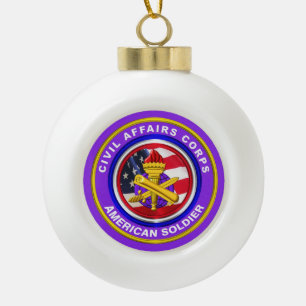 Zivilangelegenheiten Weihnachten  Keramik Kugel-Ornament
