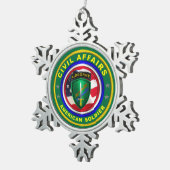 Zivile Angelegenheiten der Proud Army Veteran Schneeflocken Zinn-Ornament (Rechts)