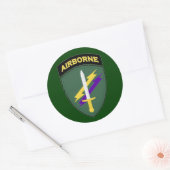 Zivile Angelegenheiten und psychologische Operatio Runder Aufkleber (Umschlag)