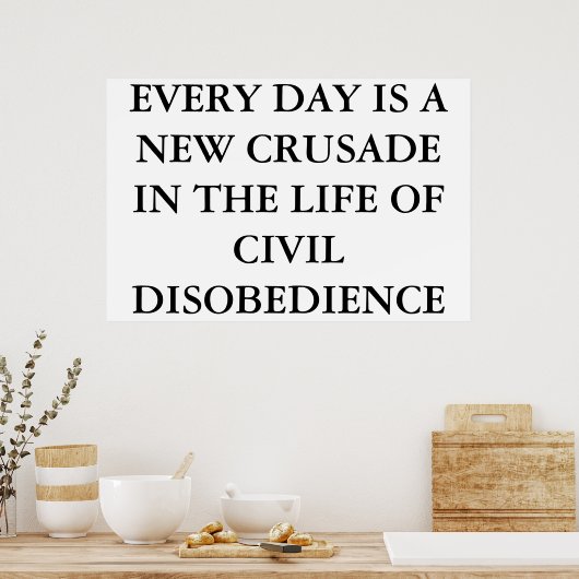 ZIVILE DISOBEDIENUNG POSTER (Küche)