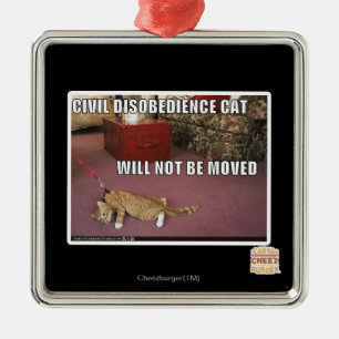Zivile Disobedienz Silbernes Ornament