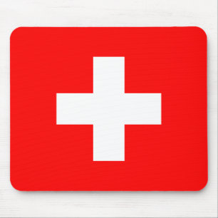 Zivile Fahne von der Schweiz, Schweden Flagge Mousepad
