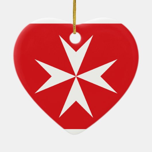 Zivile Fahne von Malta, Malediven Flagge Keramik Ornament (Hinten)