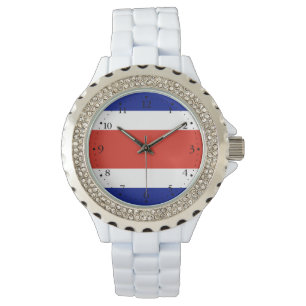 Zivile Flagge Costa Ricas Armbanduhr