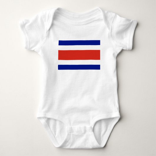Zivile Flagge Costa Ricas Baby Strampler (Vorderseite)