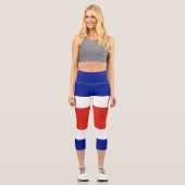Zivile Flagge Costa Ricas Capri Leggings (Vorderseite)