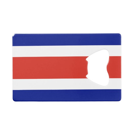 Zivile Flagge Costa Ricas Geldbeutel Flaschenöffner (Vorderseite (Horizontal))