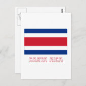 Zivile Flagge Costa Ricas mit Name Postkarte (Vorne/Hinten)
