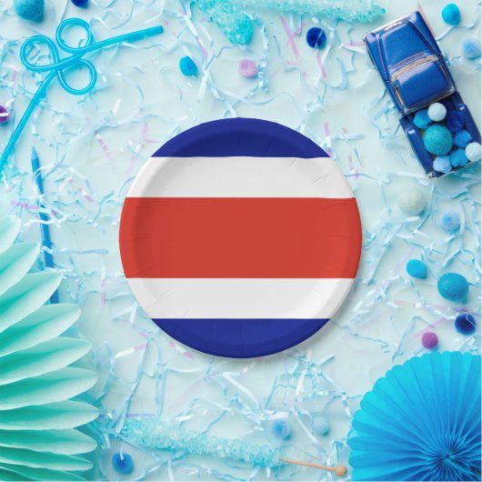 Zivile Flagge Costa Ricas Pappteller (Party)