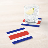 Zivile Flagge Costa Ricas Rechteckiger Pappuntersetzer (Vor Ort)