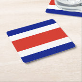 Zivile Flagge Costa Ricas Rechteckiger Pappuntersetzer (angewinkelt)