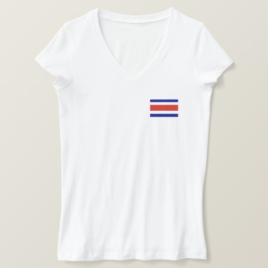 Zivile Flagge Costa Ricas T-Shirt (Design vorne)