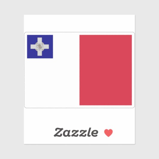 Zivile Flagge Maltas (1943-1964, nicht amtlich) Aufkleber (Blatt)