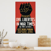 Zivile Freiheiten in Kriegszeiten Poster (Küche)