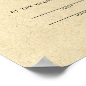 "Zivile Gewerkschaft" Elegantes Blumenhochzeitzert Poster (Ecke)