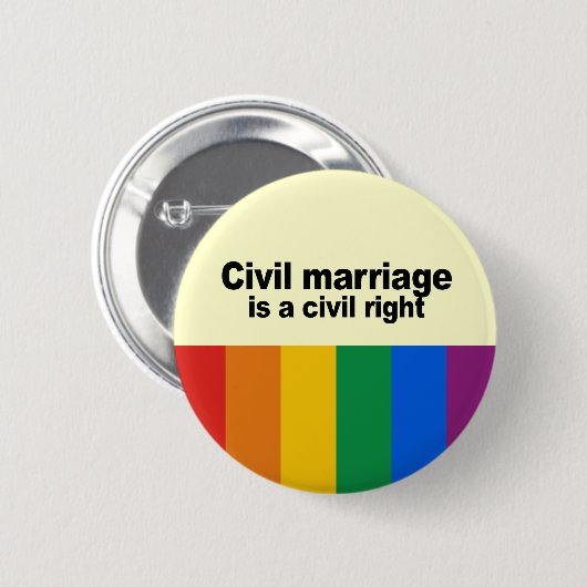 Zivile Heirat ist ein ziviles Recht Button (Vorne & Hinten)