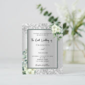 Zivile Hochzeitseinladung in weißer Blüte (Stehend Vorderseite)