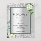 Zivile Hochzeitseinladung in weißer Blüte (Vorderseite)