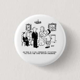 Zivile Hochzeitsfeier in einer Kanzlei Button