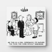 Zivile Hochzeitsfeier in einer Kanzlei. Funny Fotoplatte (Vorderseite)