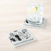 Zivile Hochzeitsfeier in einer Kanzlei Glasuntersetzer (Schrägansicht)