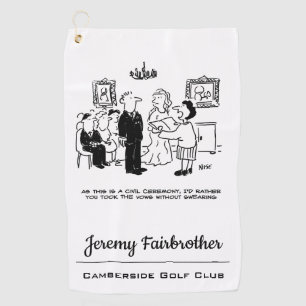 Zivile Hochzeitsfeier in einer Kanzlei Golfhandtuch