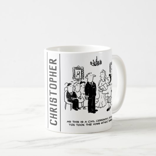Zivile Hochzeitsfeier in einer Kanzlei Kaffeetasse (VorderseiteRechts)