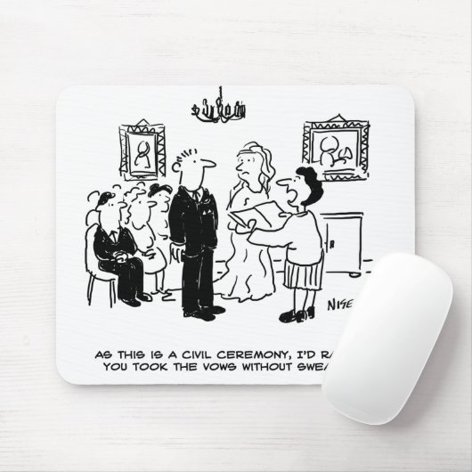 Zivile Hochzeitsfeier in einer Kanzlei Mousepad (Mit Mouse)
