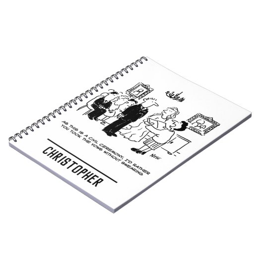 Zivile Hochzeitsfeier in einer Kanzlei Notizblock (Linke Seite)